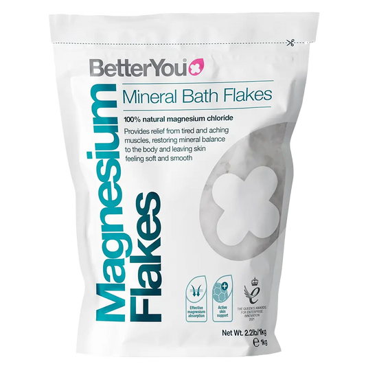 BetterYou Magnesiumvlokken Bad 1kg — 100% Natuurlijk Magnesiumchloride