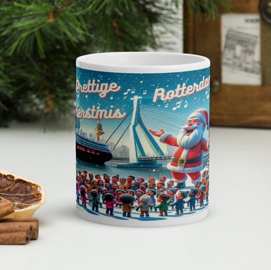 Rotterdamse Kerstvreugde - Zingende Kerstman met Kinderen Mok