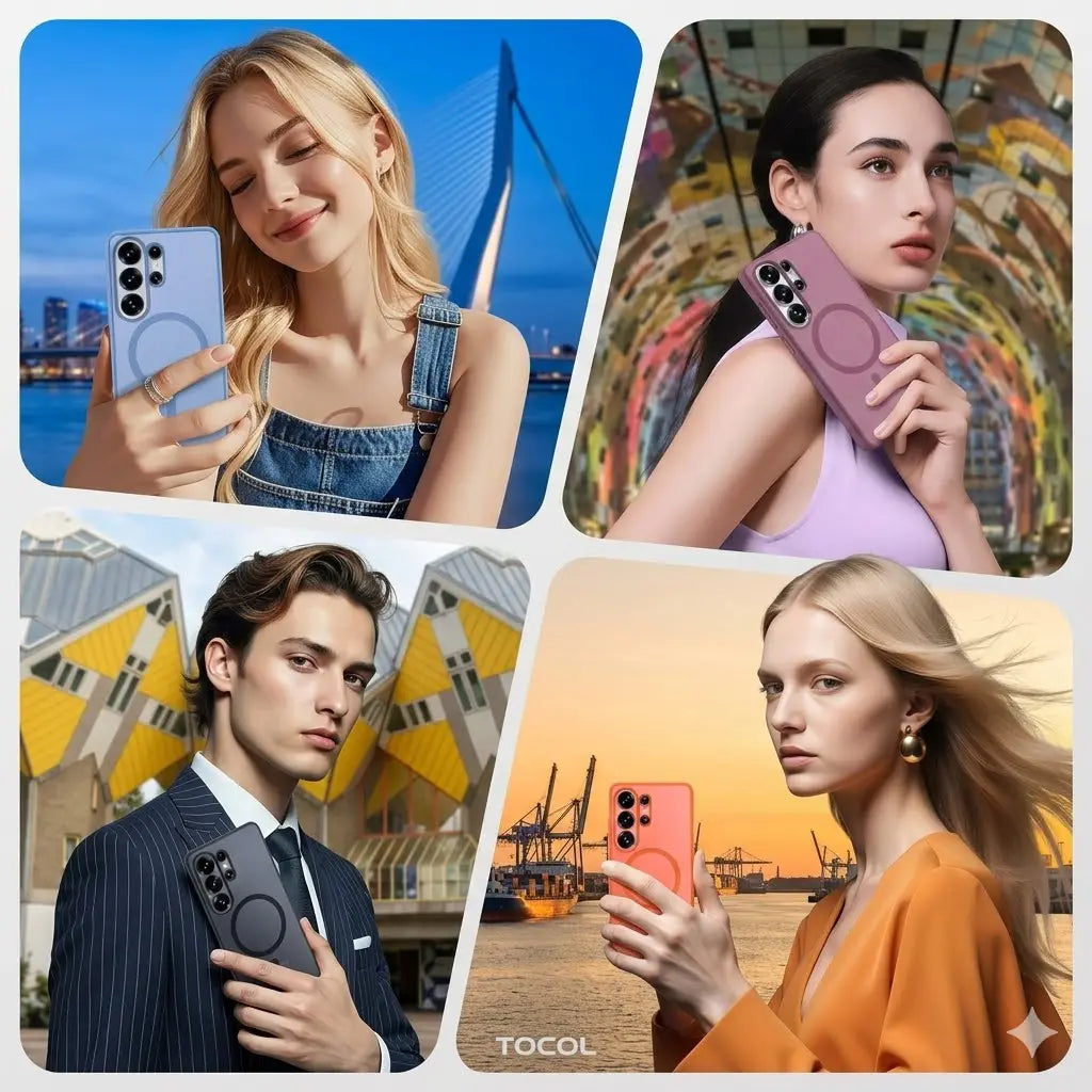 ✅ Samsung Galaxy S26 Ultra hoesje TOCOL in 4 kleuren — lifestyle Rotterdam