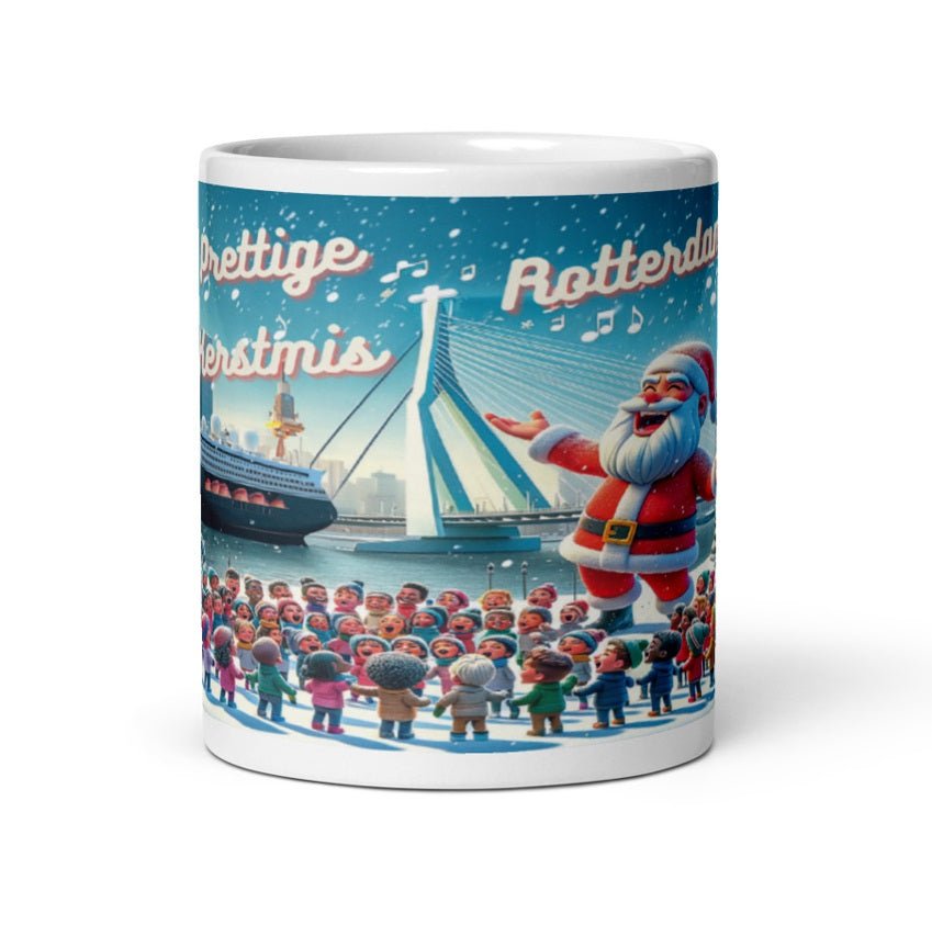 Rotterdamse Kerstvreugde - Zingende Kerstman met Kinderen Mok