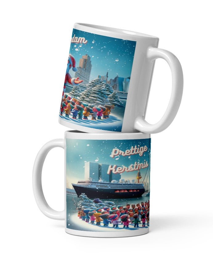 Rotterdamse Kerstvreugde - Zingende Kerstman met Kinderen Mok