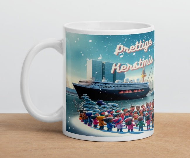 Rotterdamse Kerstvreugde - Zingende Kerstman met Kinderen Mok