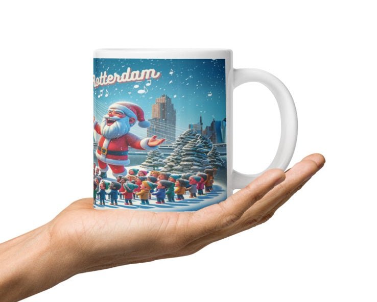 Rotterdamse Kerstvreugde - Zingende Kerstman met Kinderen Mok