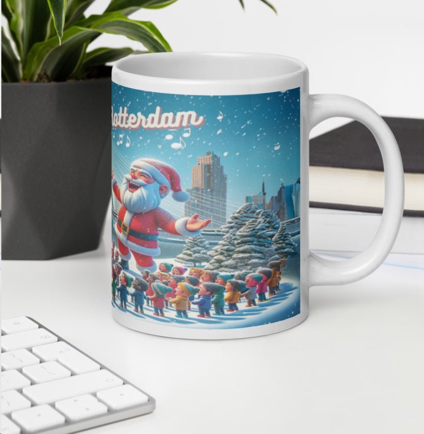 Rotterdamse Kerstvreugde - Zingende Kerstman met Kinderen Mok