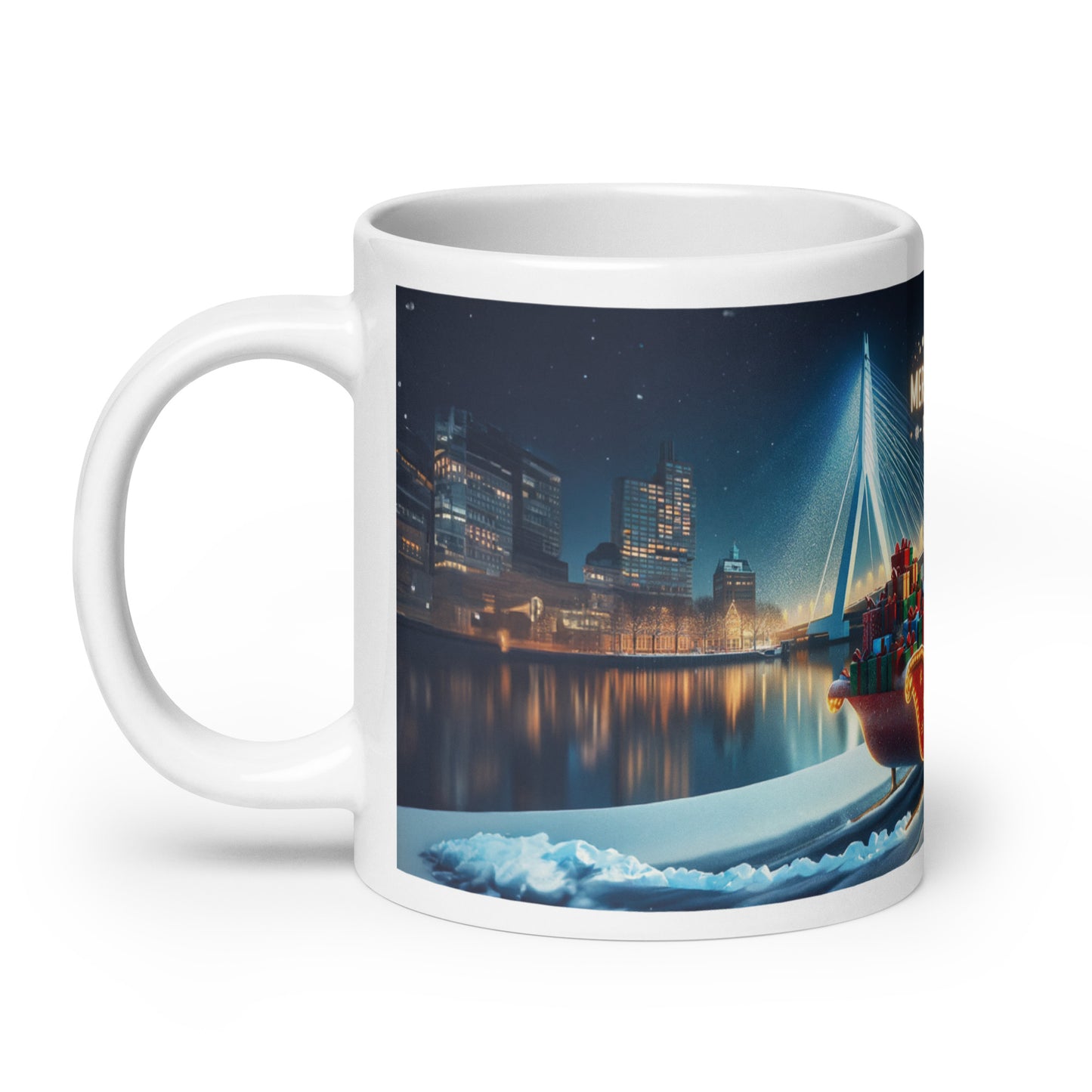 Kerstmis in Rotterdam - Kerstman op Maasboulevard Mok