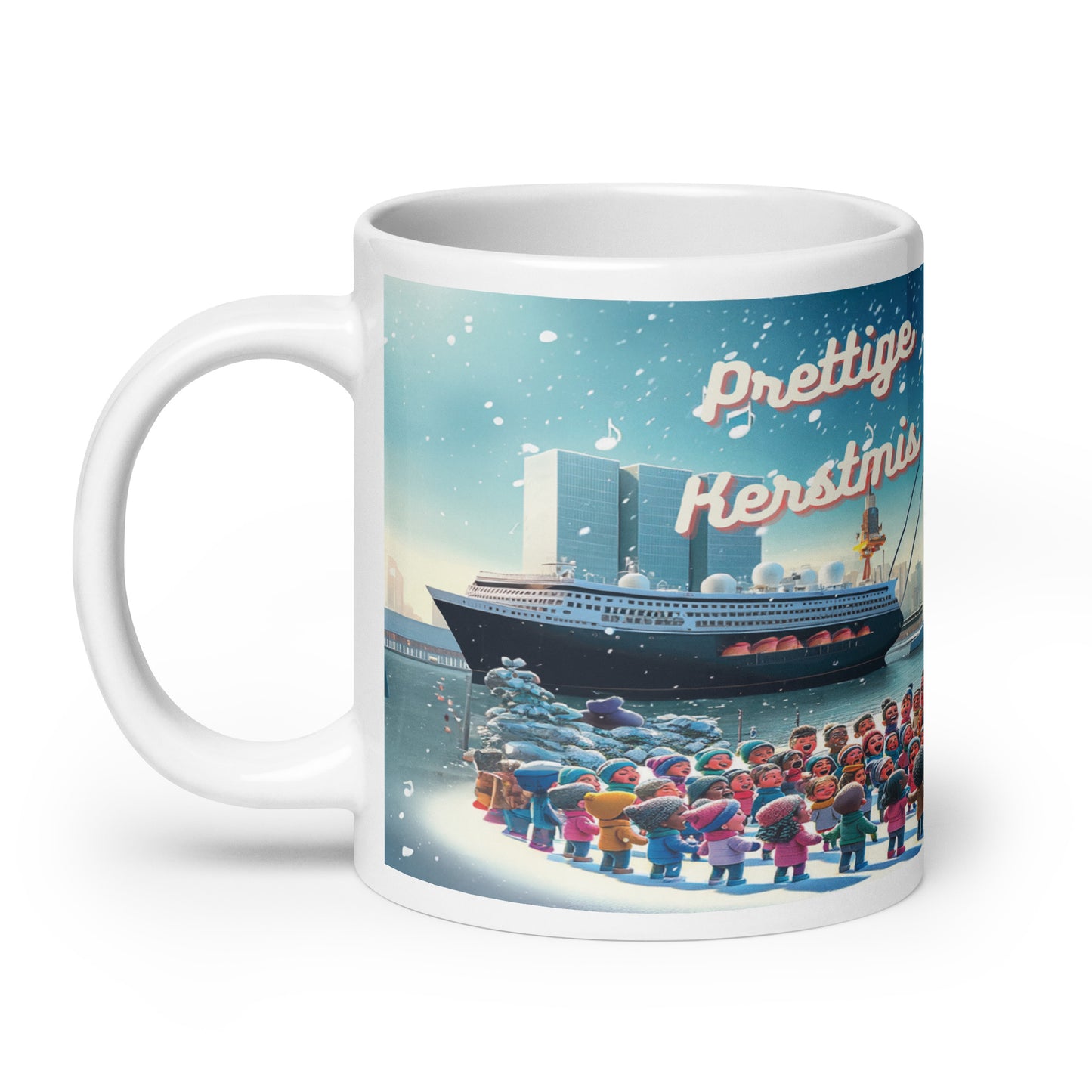 Rotterdamse Kerstvreugde - Zingende Kerstman met Kinderen Mok