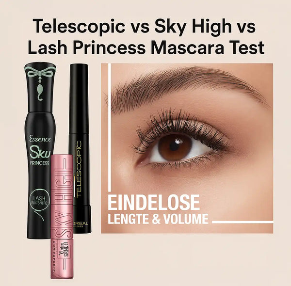 Maybelline Sky High mascara review met borsteltje, lengte en volume resultaat op wimpers