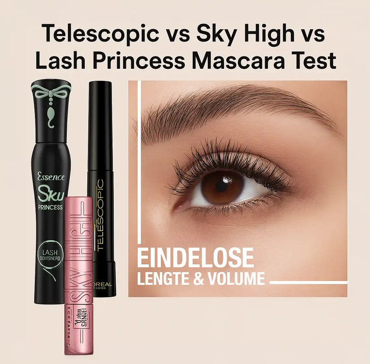 Maybelline Sky High mascara review met borsteltje, lengte en volume resultaat op wimpers