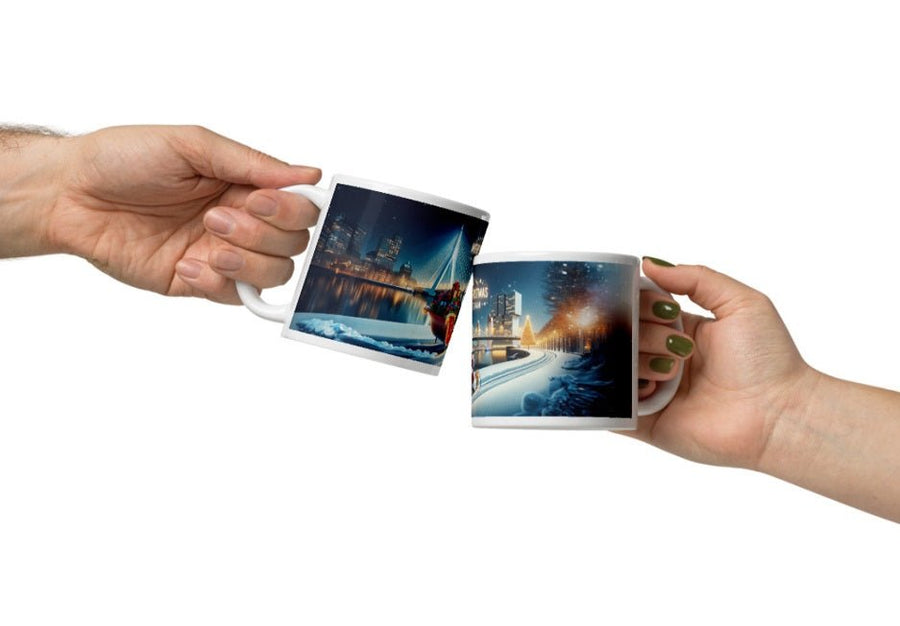 Kerstmis in Rotterdam - Kerstman op Maasboulevard Mok