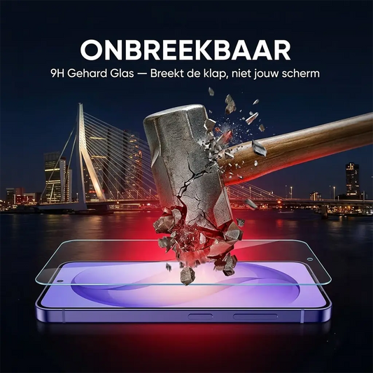 amFilm screenprotector Samsung Galaxy S26 Ultra — 9H gehard glas breekt de klap, niet jouw scherm