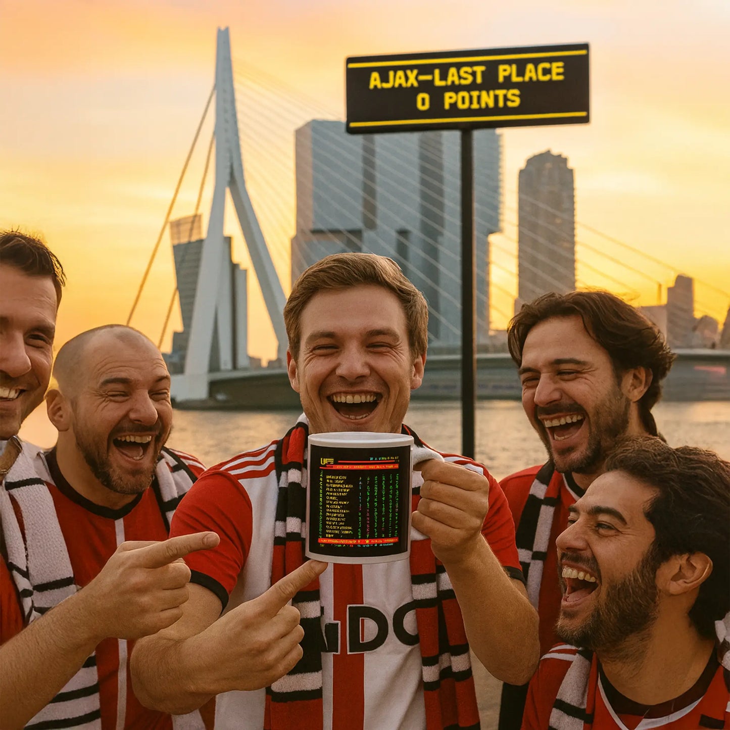 Anti Ajax mok helemaal niets in Amsterdam - Feyenoord supporters Rotterdam