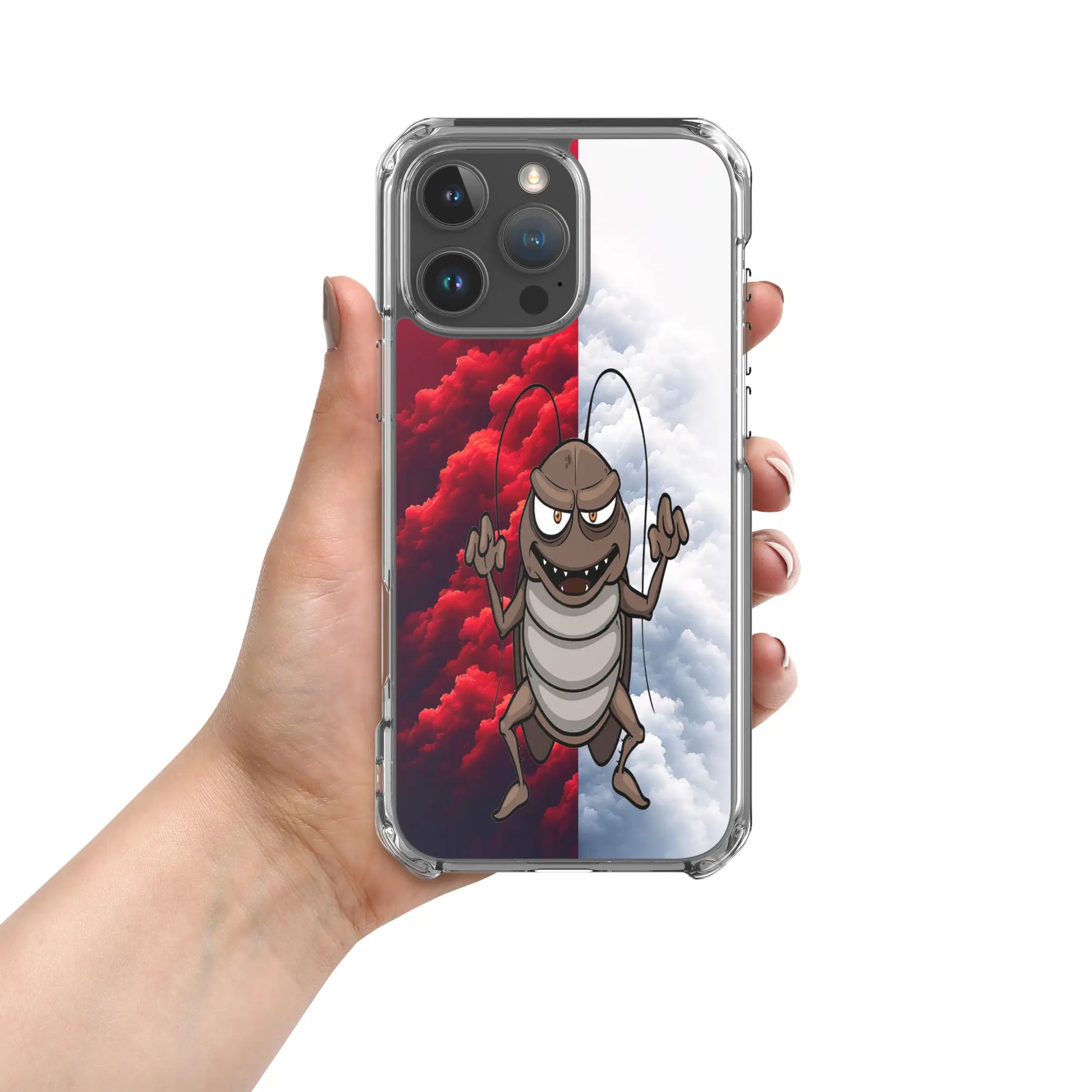 Feyenoord iPhone hoesje met uniek kakkerlak cartoon design, perfecte telefoonbescherming voor Rotterdam fans, stevig en stijlvol