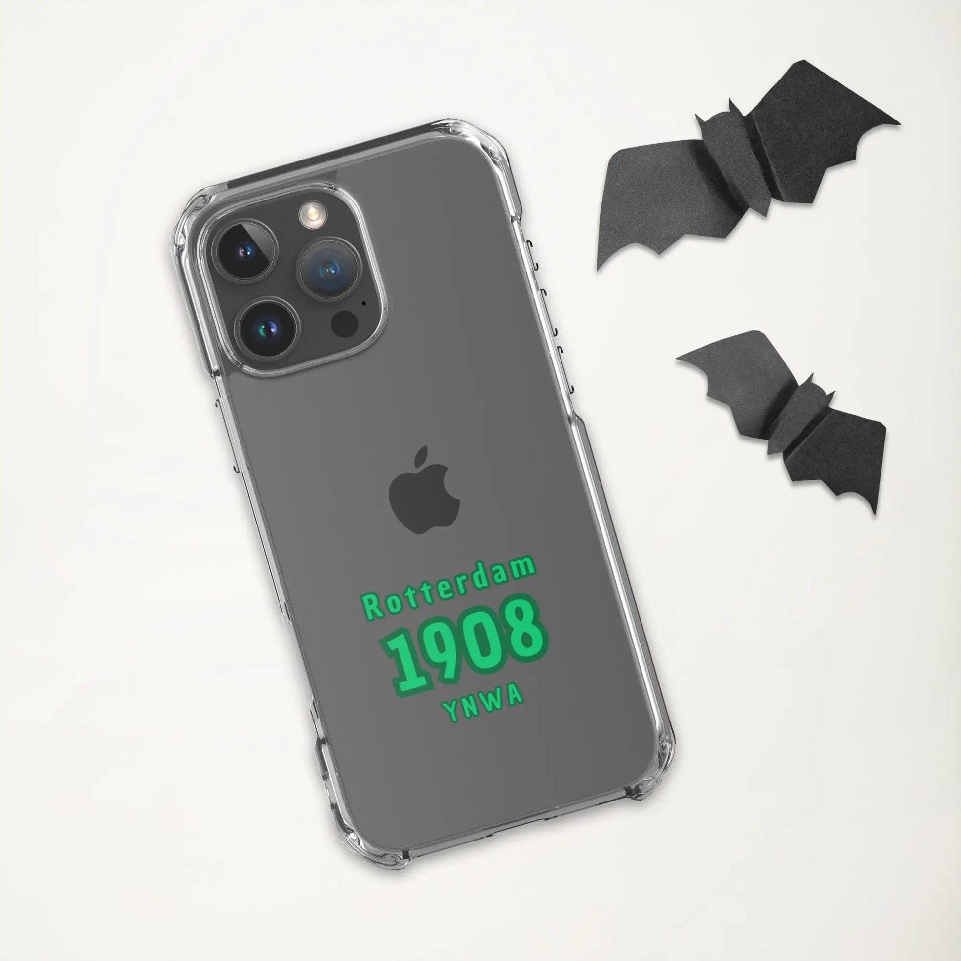 Rotterdam 1908 Feyenoord iPhone hoesje met YNWA design en Halloween decor