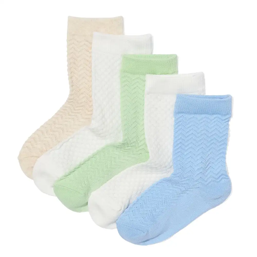 HEMA kindersokken 5-pack in pastelkleuren, katoenen sokken voor kinderen, zacht en comfortabel