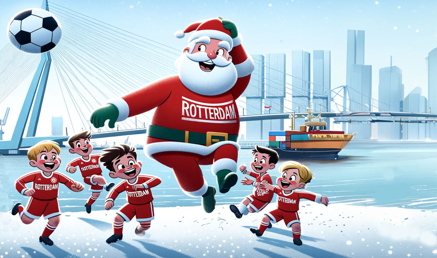 Kerstman Voetbalt aan de Maas: Unieke Rotterdamse Kerstmok