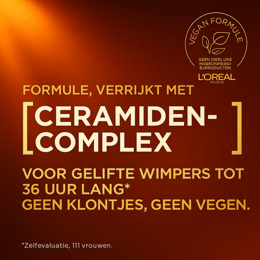 Loreal Telescopic Lift mascara met vegan formule en ceramiden-complex, 36 uur lift effect