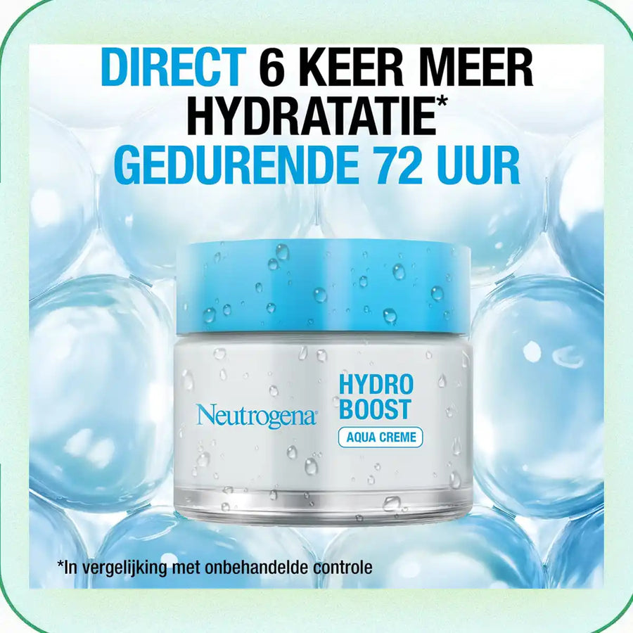 Neutrogena dagcrème met 6 keer meer hydratatie in frisse blauwe verpakking