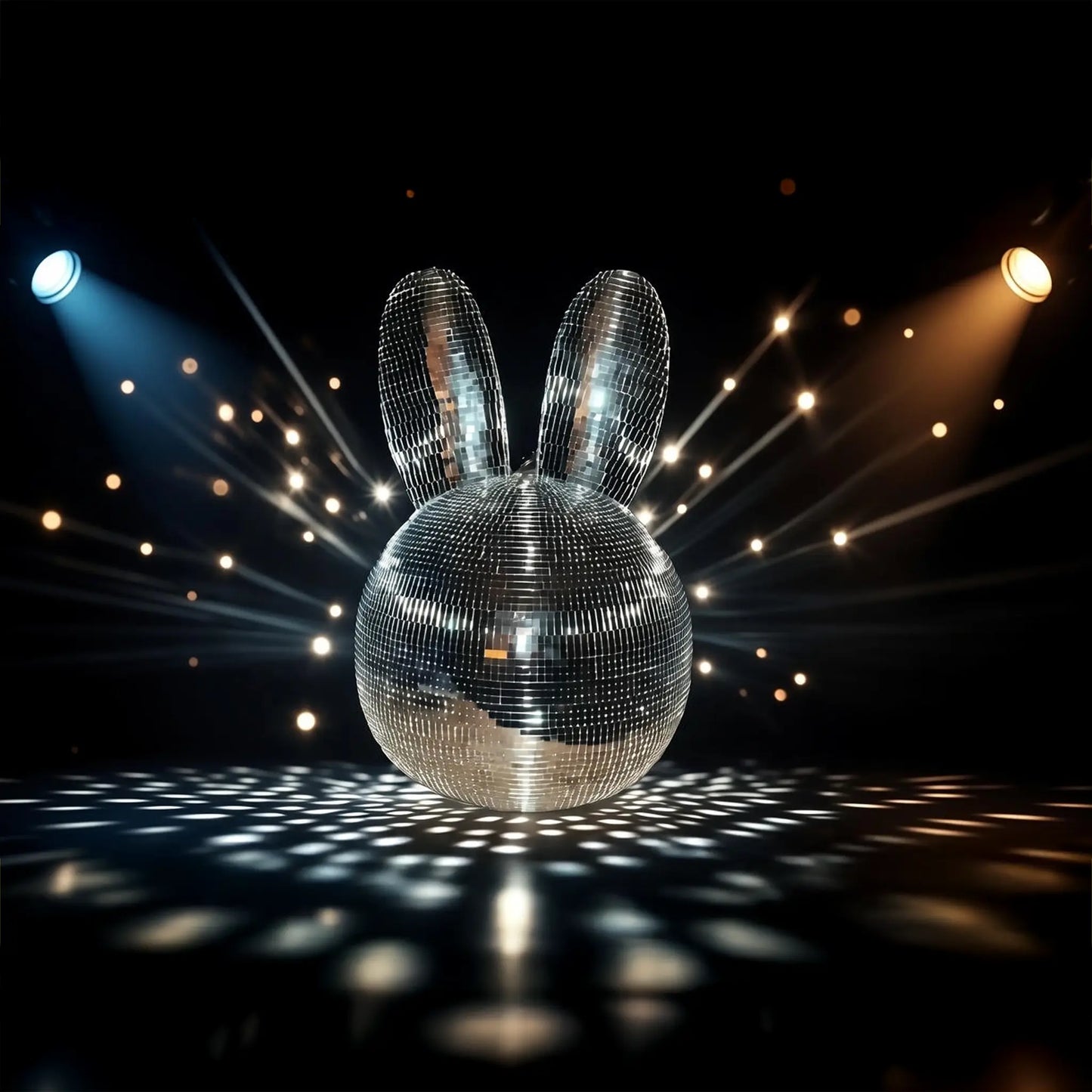 Nijntje discobal kopen – schattige konijn discobal met glitter lichteffecten