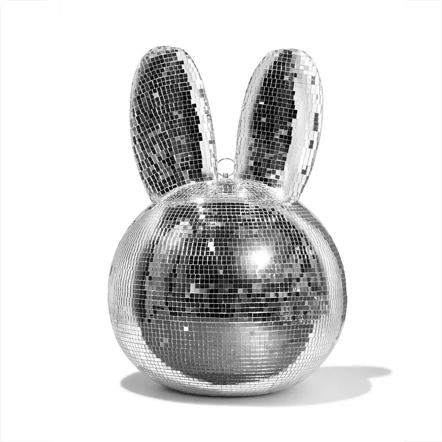 Discobal Nijntje met spiegelende tegels en iconische konijn oren - feestverlichting