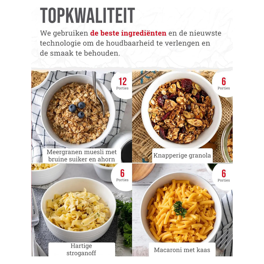 ReadyWise gevriesdroogde maaltijden bereid in kom - smakelijk noodvoedsel