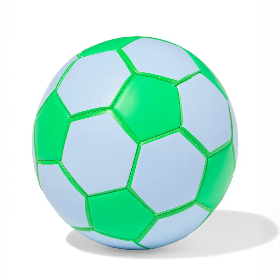 Voetbal cadeau kind met blauw-groene bal maat 5 voor kinderen vanaf 5 jaar, ideaal om buiten te spelen