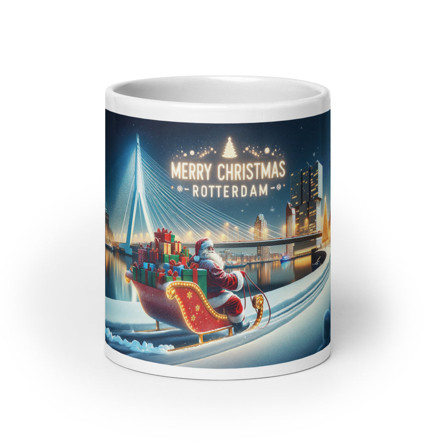 Kerstmis in Rotterdam - Kerstman op Maasboulevard Mok